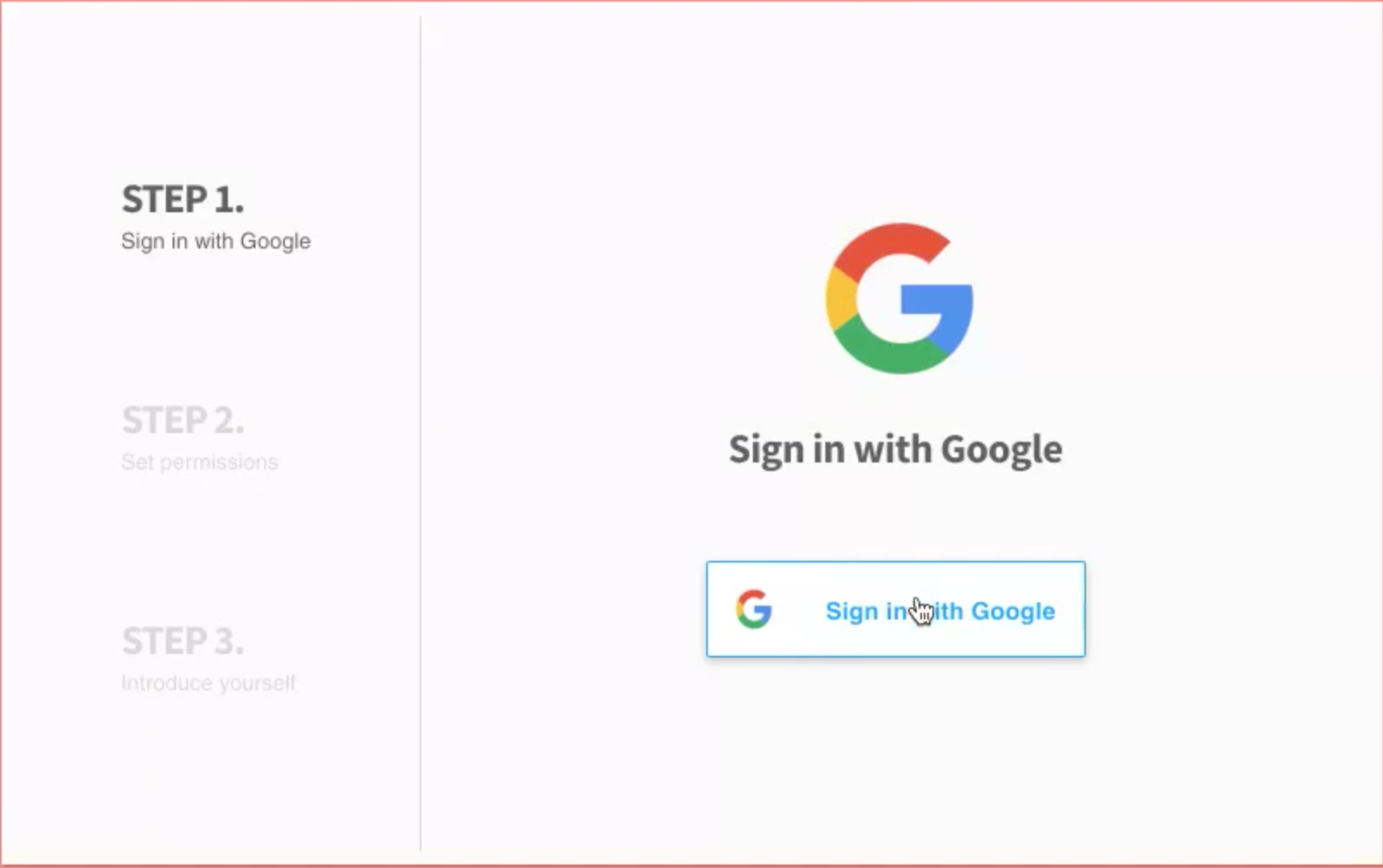 Sign in with Google