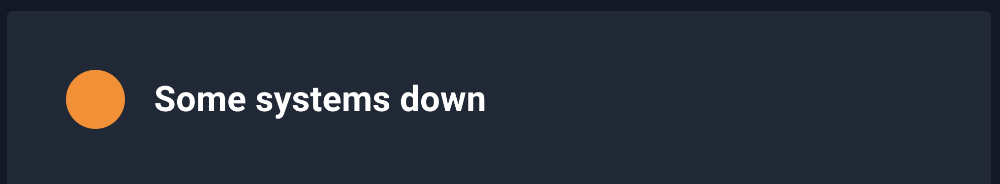 some systems down
